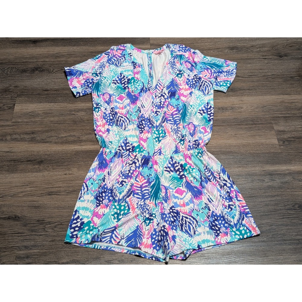 Lilly Pulitzer Multicolor Tropical Print Romper
